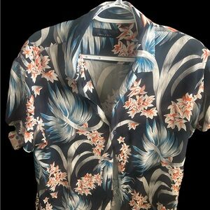 Tocano Men's Floral Print Casual Shirt